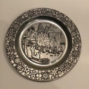 Wilton Pewter Armetale 1984 Winter Scene Plate